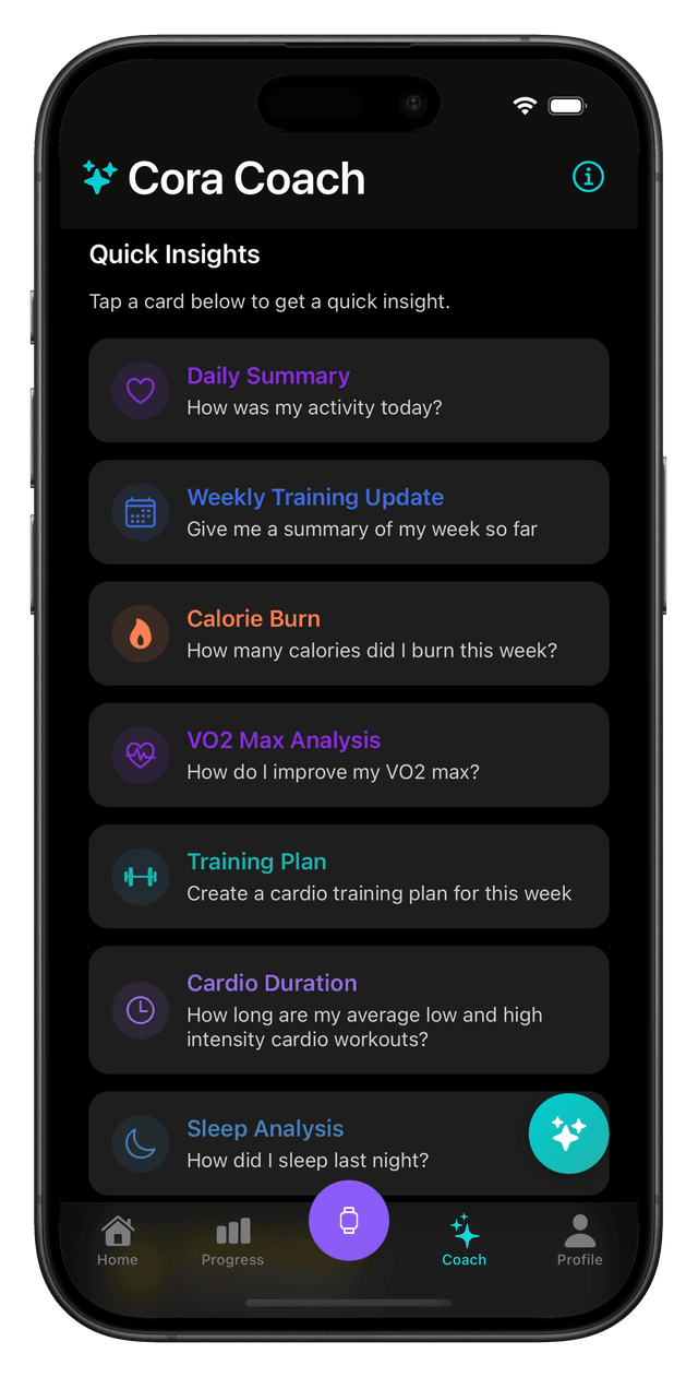 AI-powered fitness coach and insights