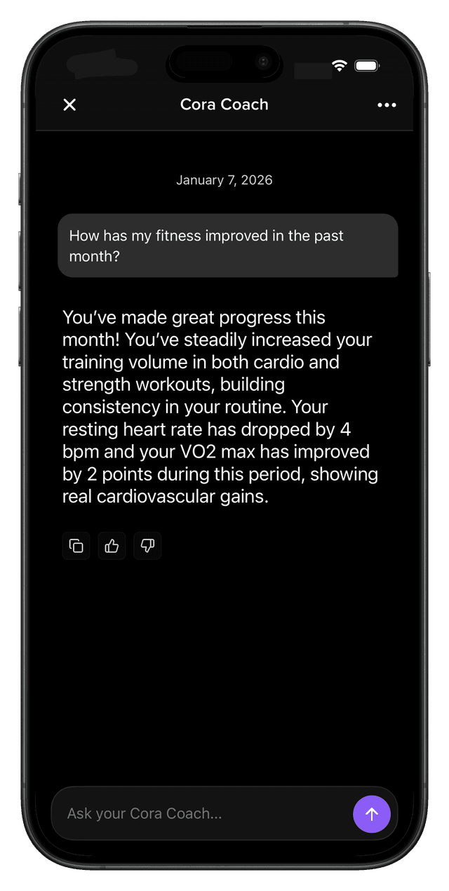 AI coach chat screen